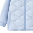 thumbnail image 5 of Luvrsol Girls Quilted Hooded Jacket, Zip‑Up Mixed Fabric Warm Casual Outerwear for Kids 110-170, 5 of 5