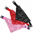 thumbnail image 1 of Collar bandana triangular ajustable de 3 piezas para perros, pañuelo bandana para mascotas, pañuelo bandana para perros, pañuelo para gatos y perros, pañuelo accesorio para mascotas, 1 of 5
