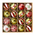 thumbnail image 1 of 16 piezas de adornos navideños de bolas colgantes, manualidades, colgantes, decoraciones navideñas para Acción de y festividades. Verde Blanco, 1 of 8