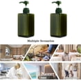 thumbnail image 2 of Dispensador de jabón de 450 ml, paquete de 2 botellas de plástico vacías con bomba para cocina y baño, color verde oscuro, 2 of 4