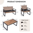 thumbnail image 6 of Segmart 4-Piece Outdoor Patio Furniture Set, Patio Conversation Set with Coffee Table, All-Weather PE Rattan Deep Seating Sofa Set with Cushions for Porch, Backyard, Balcony, 6 of 7