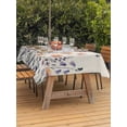 thumbnail image 3 of Outdoor Tablecloths with Umbrella Hole & Zipper, Spring Floral Tablecloth Rectangle 60x84 Inch, Elegant Pastoral Flowers Watercolor Botanical Waterproof Table Cloth, Patio/Pool/Picnic Table Covers, 3 of 8