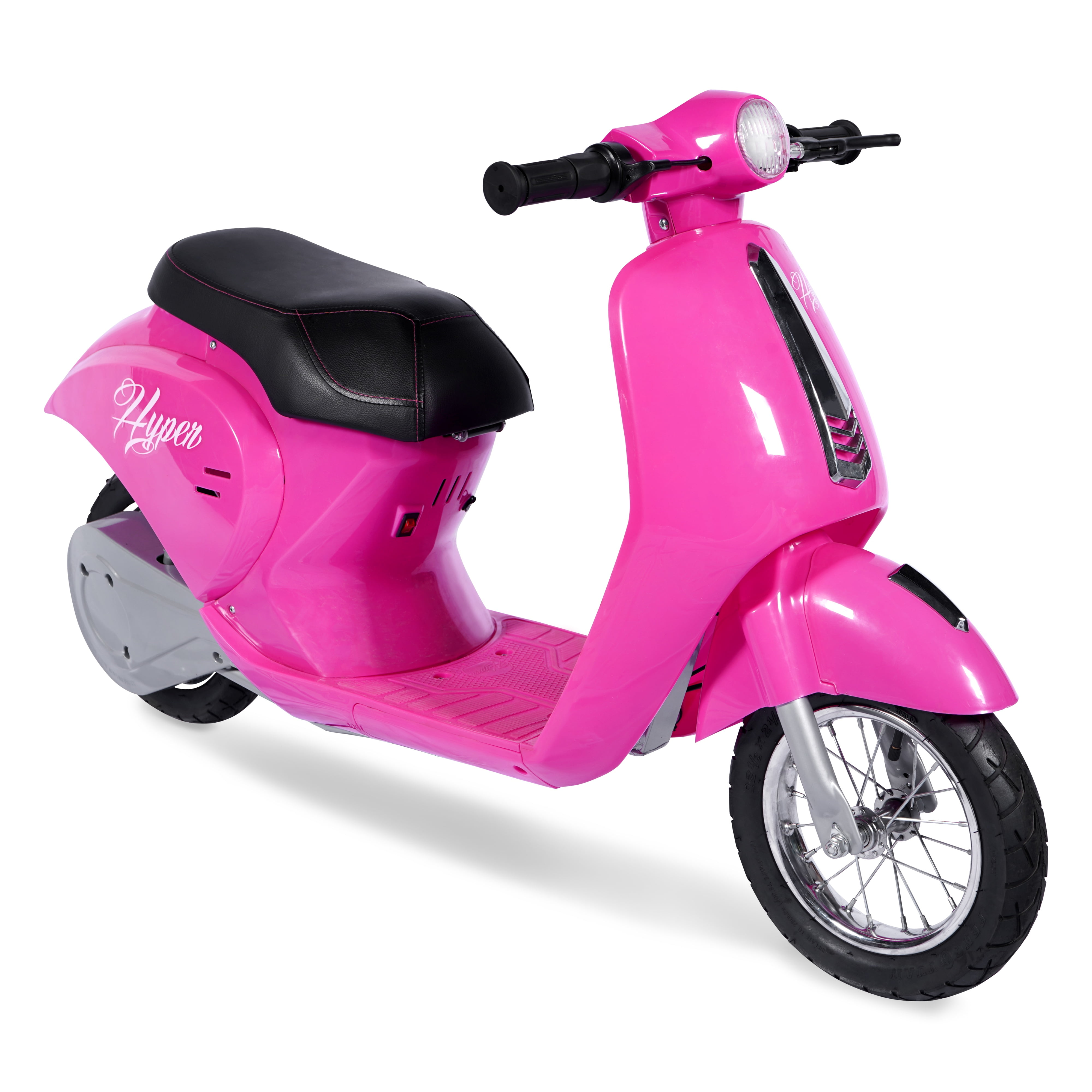 Hyper Toy Company, 24V Retro Electric Scooter, Children Ages 13+, up to 14 MPH, Pink