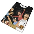 thumbnail image 4 of Men Women Bob's Burgers Shirts Short Sleeve Cosplay Adults Anime T-Shirts Crew Neck 3D Printed Tee Tops, 4 of 8