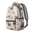 thumbnail image 2 of Highland Cow and Butterfly Print Backpack for School, Cute School Bag with Adjustable Shoulder Straps and Padded Back, 15.3"x11"x7.1", 2 of 5
