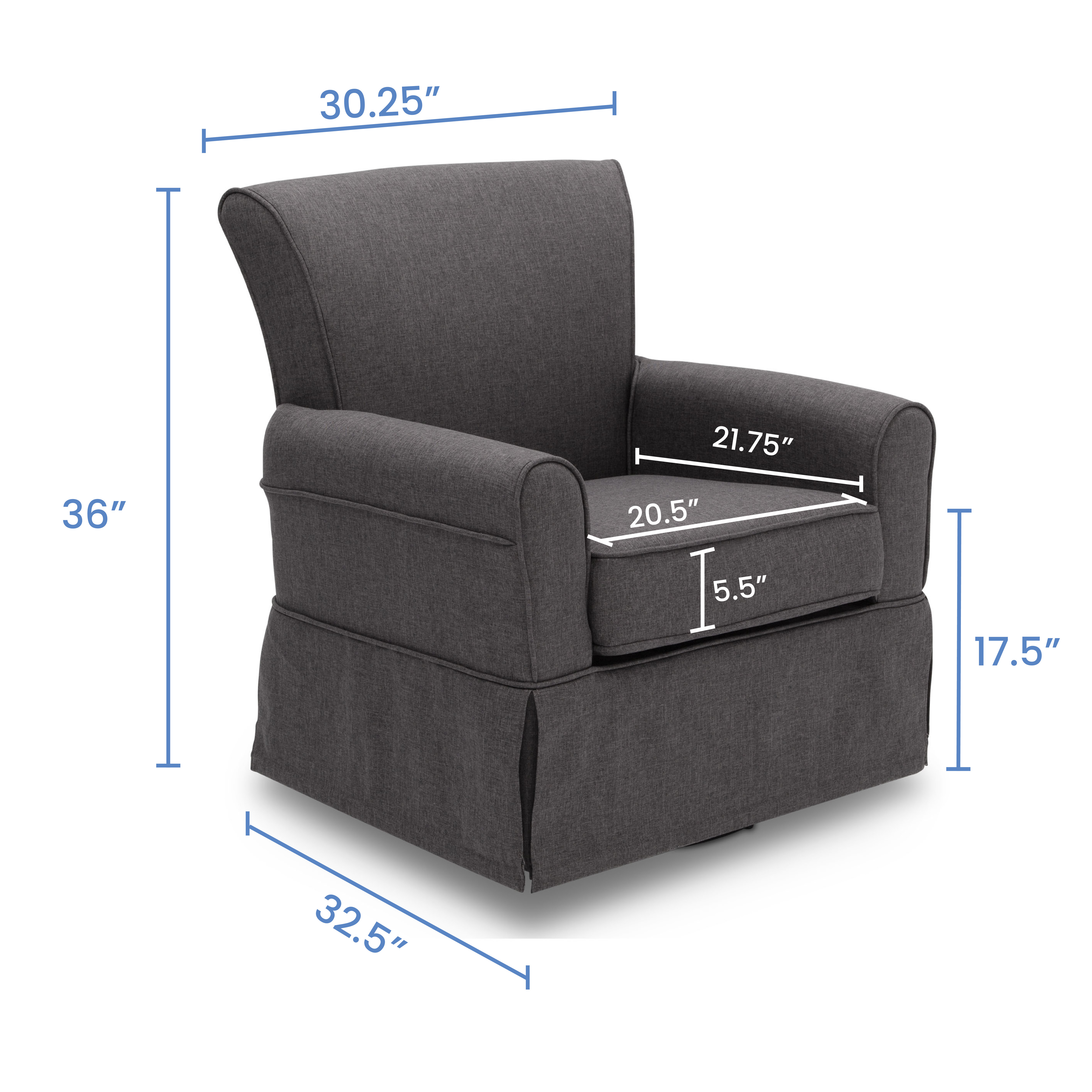 emma nursery glider swivel rocker chair