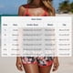 thumbnail image 3 of Trajes de baño para mujer traje de baño bikini para mujer a rayas de color sólido grande con almohadilla para el pecho sin cuello de acero abrigo pantalones traje de baño dividido traje de baño rojo S, 3 of 6
