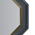 thumbnail image 5 of 32 Inch Octagonal Shape Wooden Floating Frame Flat Wall Mirror Gray- Saltoro Sherpi, 5 of 6