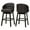 Brown, variant on Baxton Studio Avril Modern and Contemporary Brown Faux Leather Tufted Swivel Barstool with Nail heads Trim (Set of 2)