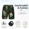 thumbnail image 5 of Sigee Camouflage Skull Print Mens Swim Trunks with Compression Liner Quick Dry Swim Stretch Beach Shorts with Pockets,S-3XL, 5 of 7
