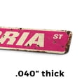 thumbnail image 4 of VICTORIA Vintage Style Rustic Street Sign – Childrens Name Room Sign Retro Decorative Wall Sign for Home, Bar, Garage, or Outdoor Use | 6" X 24" Aluminum Metal Road Sign, 4 of 6