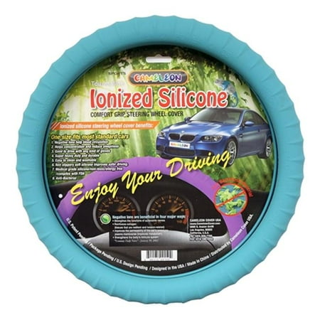 Cameleon Cover 150E-TEAL IONIZED New Silicone Teal Steering Wheel Cover