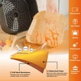 thumbnail image 4 of Vailnd Forros de papel desechables para freidora de aire cuadrada de 9 pulgadas, 125 piezas, revestimiento de pergamino antiadherente para freidora de aire de grado alimenticio, resistente al aceite,, 4 of 6