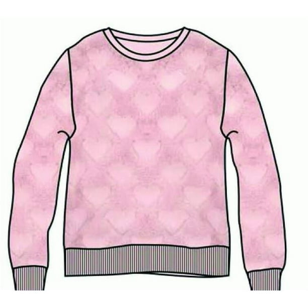 Chinky Minky 2131415 Girls Heart Detail Furry Shirt - Pink - Case of 24 -  