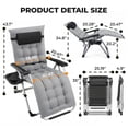 thumbnail image 2 of Alvantor Zero Gravity Chair with 440lbs Capacity, Foldable Outdoor Lounge, Black/Blue/Brown, 2 of 7