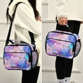 thumbnail image 5 of FORMRS Student Insulated Lunch Bag with Shoulder Strap Reusable Cooler Box for School, Pastel Pink Marble Pattern, 5 of 9