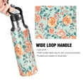 thumbnail image 2 of ALAZA Rose Flower with Leaves Water Bottle Insulated Flask Stainless Steel Straw Lid 20 oz, 2 of 6