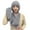 Gray, variant on Knit Hooded Scarves for Women Girls Cold Weather Neck Warmer Beanie Hat Comfort Balaclava Shawl Wrap Head Long Scarves