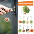 thumbnail image 3 of Fruit Cat Head Keychain Vintage Lucky Key Small Gift Cut, 3 of 8