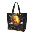 thumbnail image 2 of Fuzoiu Golden Koi And Treasure Print Tote Bags for Women,Shoulder Bag, Gym Tote,Top Handle Ladies Shoulder Bags for Work Beach Travel and Shopping Grocery, 2 of 9