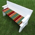 thumbnail image 3 of Jordan Manufacturing 45" x 18" Westport Teal Multicolor Stripe Rectangular Outdoor Glider Bench Cushion with Ties, 3 of 12