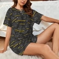 thumbnail image 4 of Sikiie Retro Excavator Womens Pajama Sets Short Sleeve Top With Pants Sleepwear 2 Piece Lounge Set3X-Large, 4 of 6