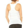 thumbnail image 3 of Lightweight Cotton Scooped Neckline Stretchy Racerback Ribbed Tank top for Women (White, Medium), 3 of 3