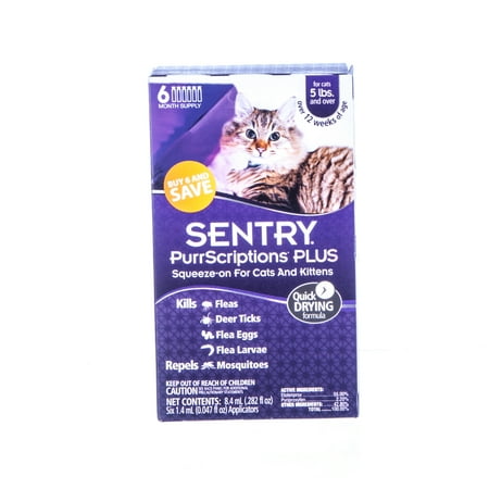 UPC: 0073091021117 | Sentry PurrScriptions Plus Flea & Tick Control for Cats & Kittens