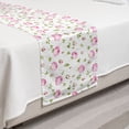 thumbnail image 2 of Floral Bed Runner, Romantic Roses and Leafy Branches Blooming Vintage, Decorative Accent Bedding Scarf for Hotels Homes and Guestrooms, Twin, Pink Olive Green, by Ambesonne, 2 of 2