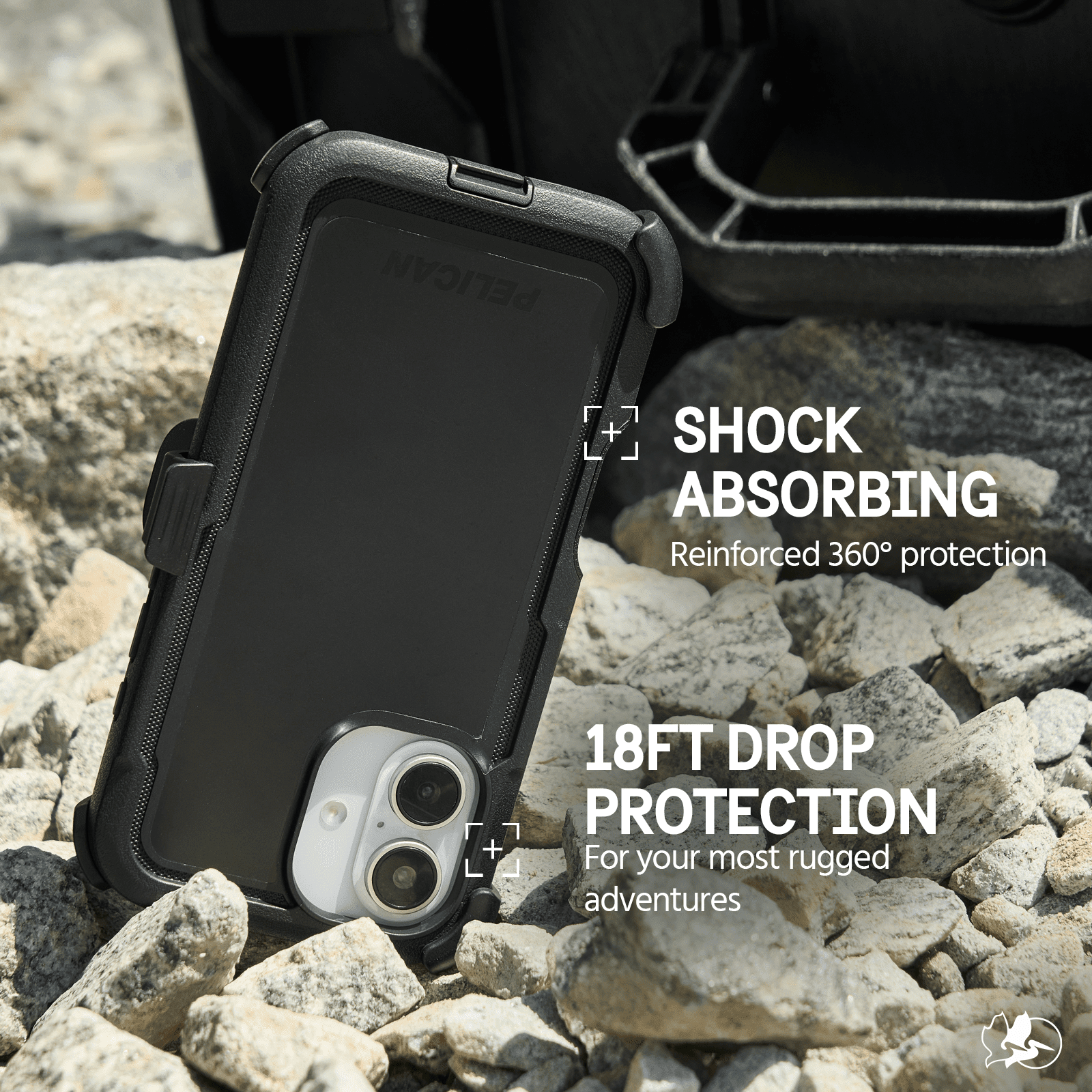 Pelican Voyager Apple iPhone 16 MagSafe Compatible Case and Holster - Black