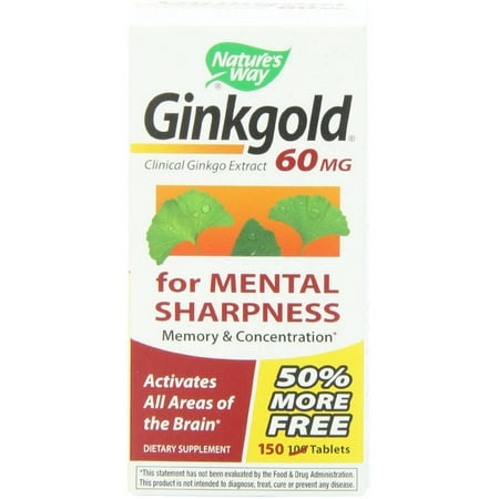 Nature's Way Ginkgold Tablets, 150 CT (Best Way To Lose 150 Lbs)