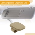 thumbnail image 3 of Clip para gafas de sol en el parasol del coche Unique Bargains, soporte magnético de cuero beige 1 Pc, 3 of 7