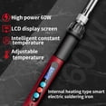 thumbnail image 3 of ANENG SL103 16pcs Mini Electric Soldering Iron with LCD Digital Display 180℃~500℃ Adjustable Temperature 60W Intelligent Soldering Iron Kit with Multimeter Test Pen Tin Extractor Tin Wire for, 3 of 4