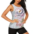 thumbnail image 2 of Sigee Vintage Rose for Women's Workout Tank Top,Running Tank Tops,Sleeveless Gym ClothesSmall, 2 of 8