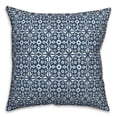 thumbnail image 2 of Creative Products Navy with White Lace Pattern - Monogram F 18 x 18 Spun Poly Pillow, 2 of 3