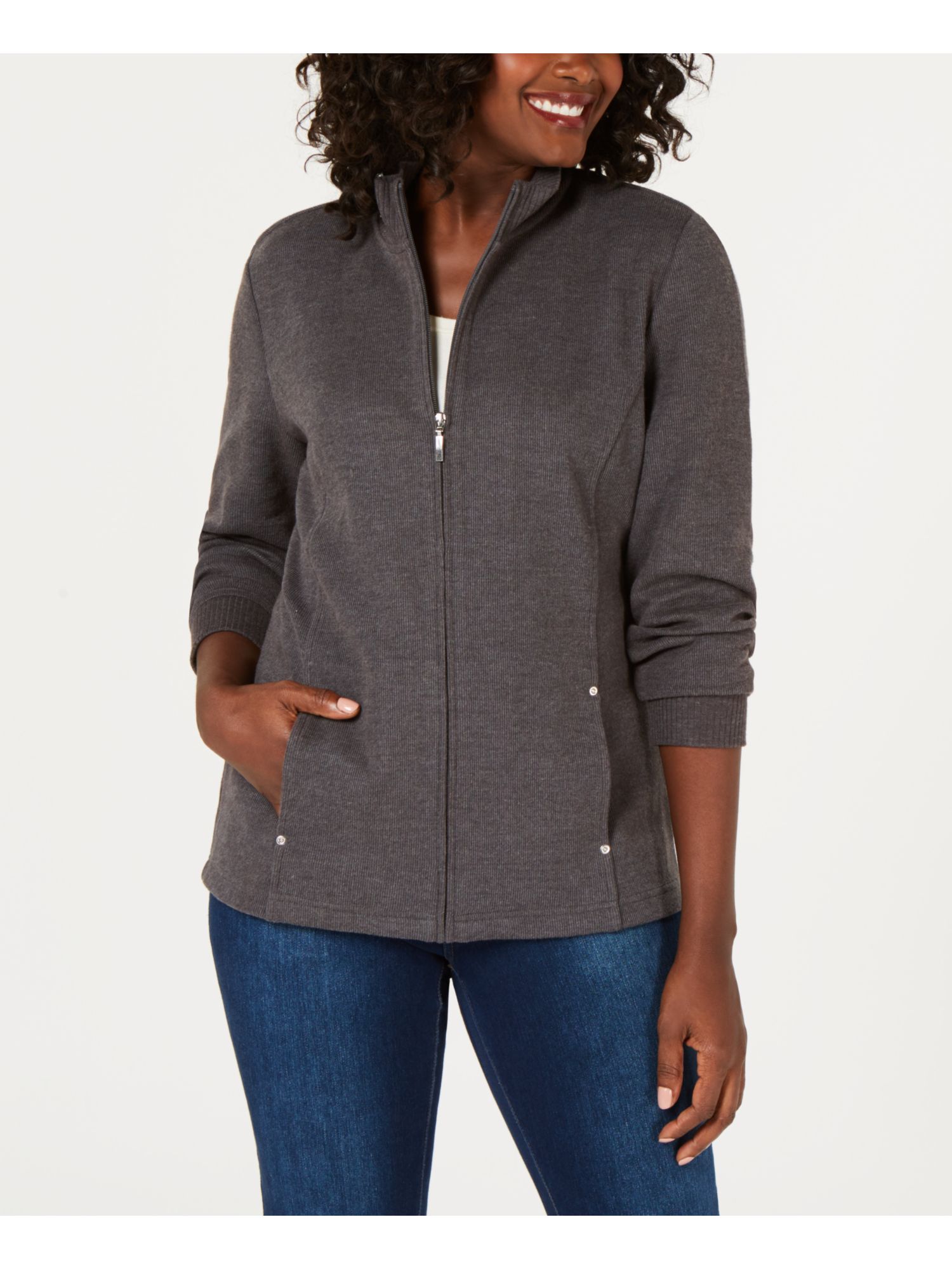 karen scott zip up jacket
