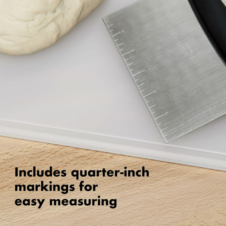 Stainless Steel Bench Scraper & Dough Cutter - Multi Function Kitchen Tool  Scoop Scraper Best Pizza and Dough Cutter With Ruler Measurements