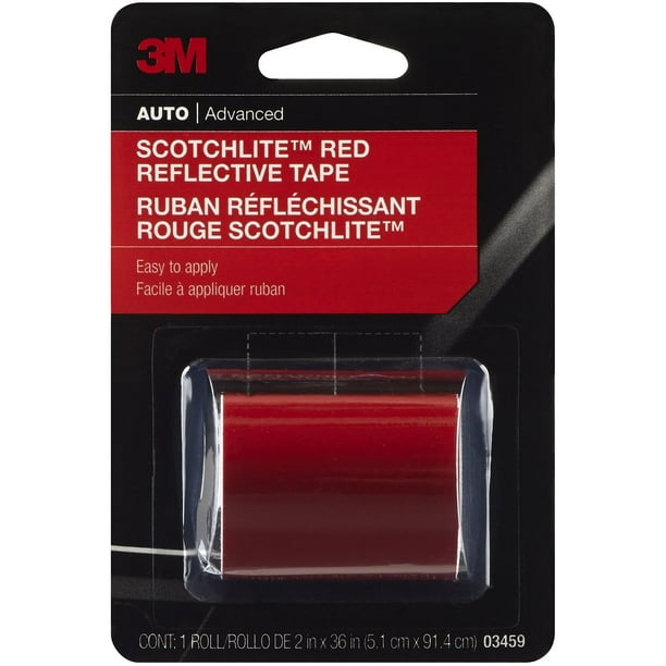 Cinta reflectante 3M Scotchlite roja 2 cm x 91 cm, 1 rollo