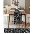 thumbnail image 6 of Table Runners 108 Inches Long Dress Scarves, Snowflake Black Farmhouse Coffee/Dining/Kitchen Table Runner for Living Room, Christmas Winter Snowfall Xmas Holiday 13x108 Inch, 6 of 7
