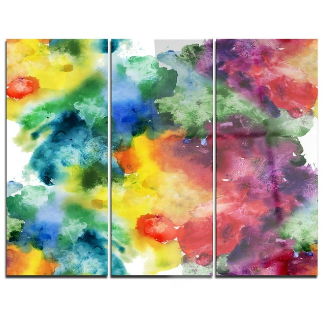 Art mural abstrait en métal Design Art Aquarelle abstraite texturée à panneaux multiples