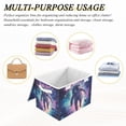 thumbnail image 6 of Yayeee Collapsible Cube Storage Bin with Lid Fabric Closet Decorative Basket with Handles, Astronaut Pattern, 6 of 7
