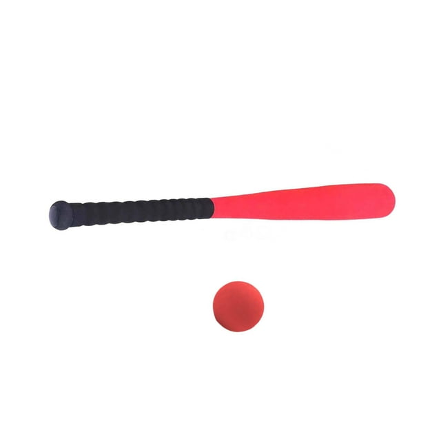 Langgg Hitting Baseball Practice Bat Gift Soft Baseball Bat Set Game Playing And Training Game Playing Beginners Baseball Gift Red 54cm