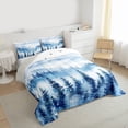 thumbnail image 3 of Homewish Mountain Jungle 3 Pieces Queen Comforter Set for Female Men Women,Happy Winter Snowflakes Ultra Soft Bedding Sets,Natural Scenery Bedding Comforter Set Breathable,Super Cozy Room Decor, 3 of 8