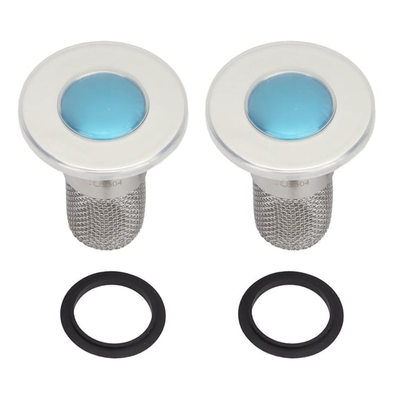 BIMZUC 2‑Pack Stainless Steel Sink Drain Filter – Anti‑Clog, Anti‑Odor Pop‑Up Stopper with Removable Basket for Bathroom & Kitchen