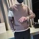 thumbnail image 2 of Suéteres de cuello alto para hombre, ropa de negocios, suéteres de punto de cuello alto para hombre, ropa a rayas Y2k Vintage elegante sin capucha S, 2 of 5
