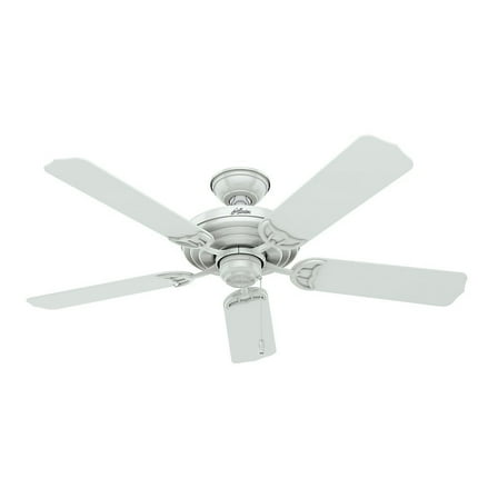 Hunter Indoor / Outdoor Ceiling Fan, with pull chain control - Sea Air 52 inch, White, 53054