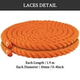 thumbnail image 6 of Endoto Thick Rope Shoe Laces for Air Force 1, Chunky Twisted Round Cotton Shoelaces with DIY Custom Accessories for AF Sneaker Shoes(Color:Orange,Size:10MM), 6 of 7