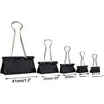 thumbnail image 2 of 60 Pack Assorted Sizes Black Metal Paper Clips - Double Clips Binder Clips for Office Supplies, Notes, and Letter Paper, 2 of 5