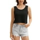 thumbnail image 1 of ATHLECHIC Verano Top Corto Suelto de Algodón Sin Mangas para Mujeres, Camisetas Casual Crop L Negro, 1 of 5