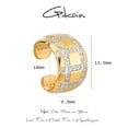 thumbnail image 2 of GDCOIN Grid Ear Cuff Earring 14K Gold Plated Simple Everyday Jewelry Women, 2 of 11